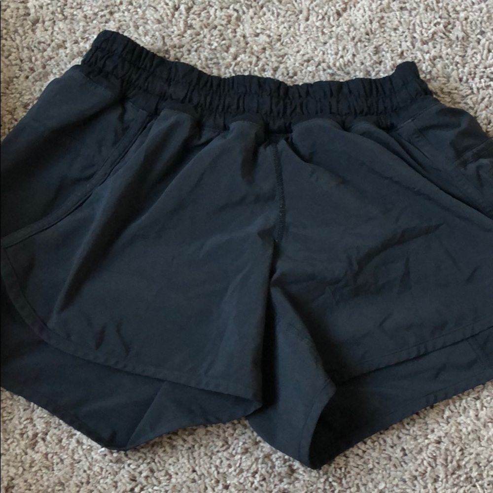 Black lulu lemon tracker shorts